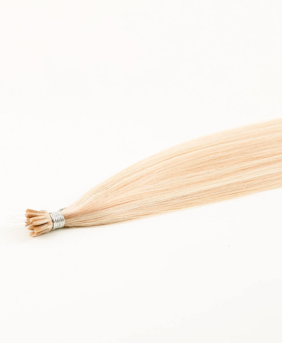 Light Blonde Highlighted, 16" Nano Tip Hair Extensions, #H12