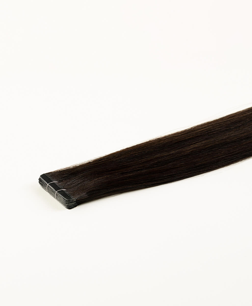 Natural Black, 20" Ultra Slim Tape-in Hair Extensions, 1B