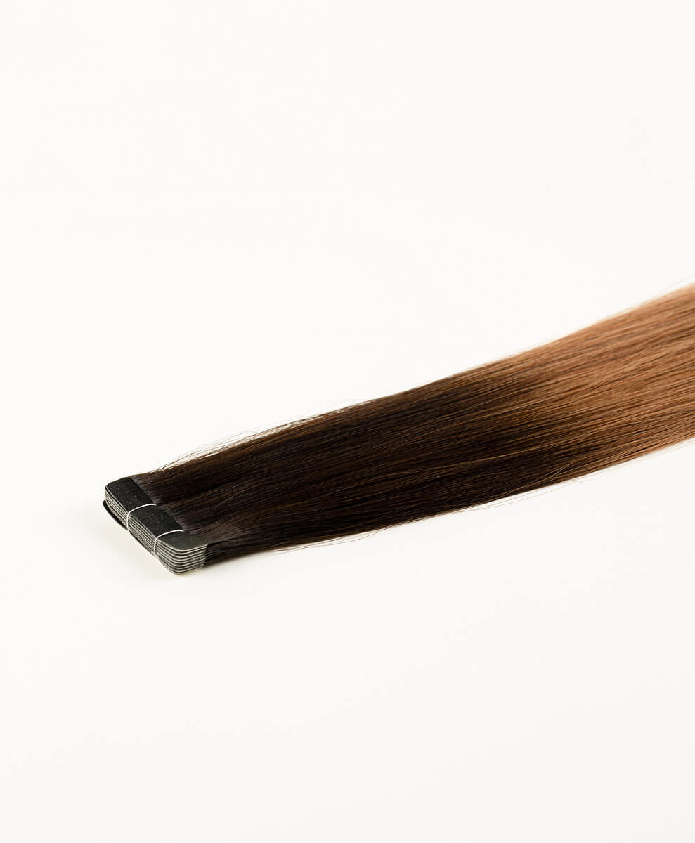 Ombre Brown, 20" Slim Tape-In Hair Extensions, #R34