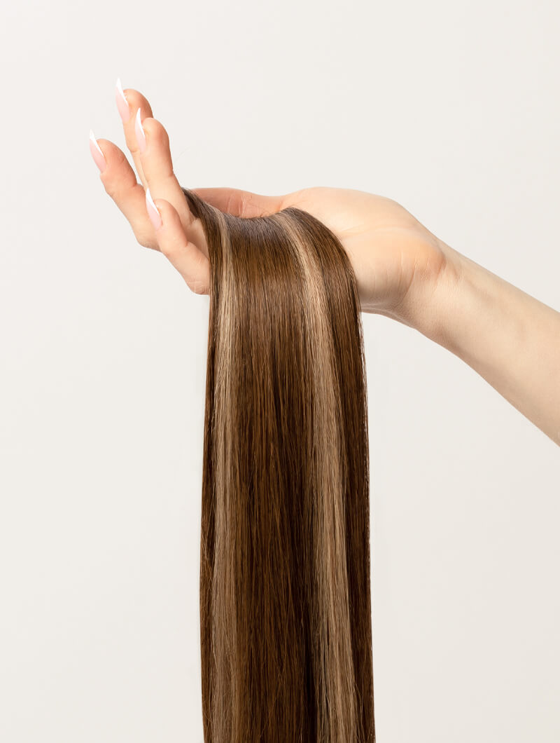 Brown Blonde Highlighted, 20" Micro Fill-In Extensions, PP4/18