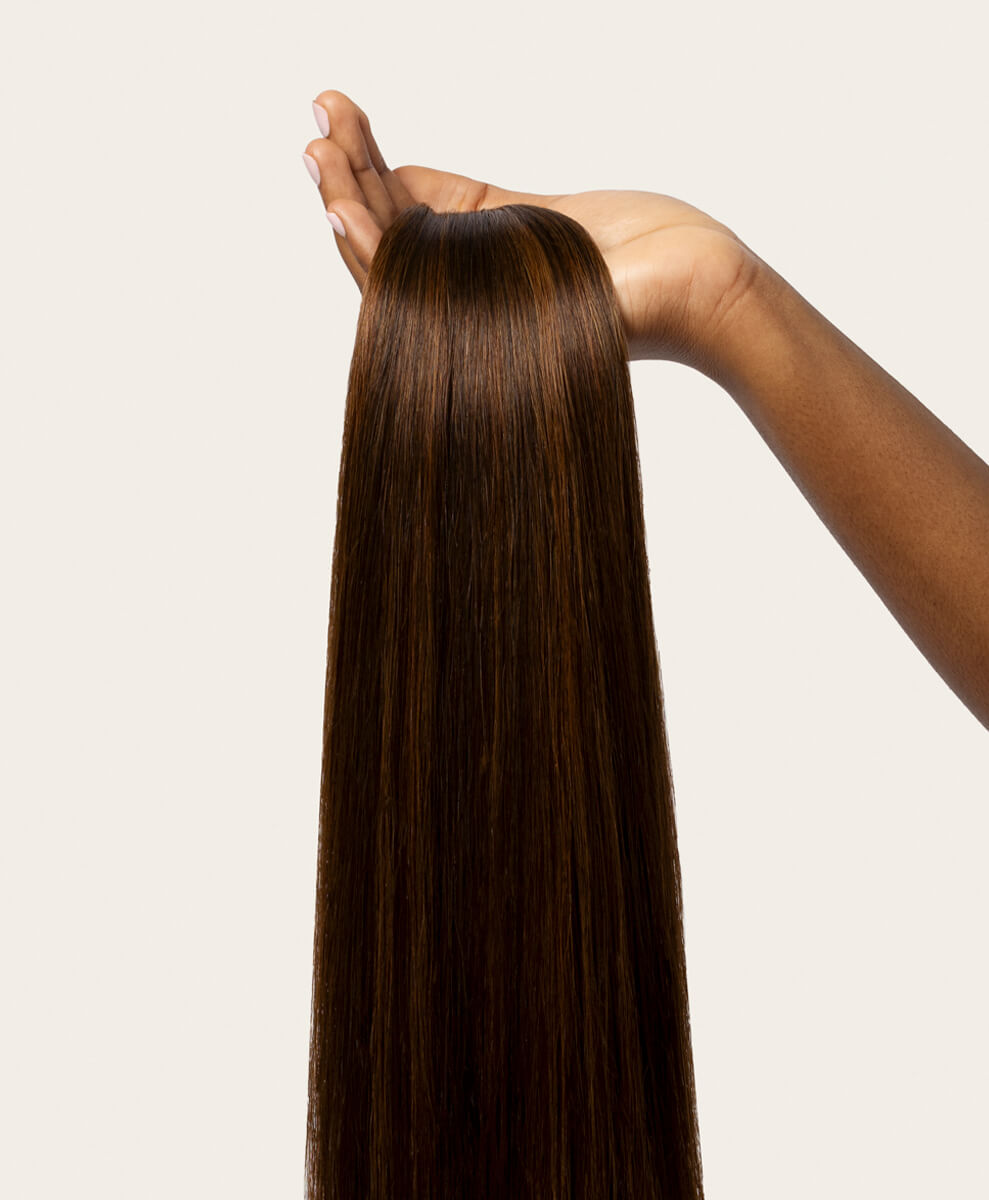 Brunette Lowlights, 20" Micro Fill-In Extensions