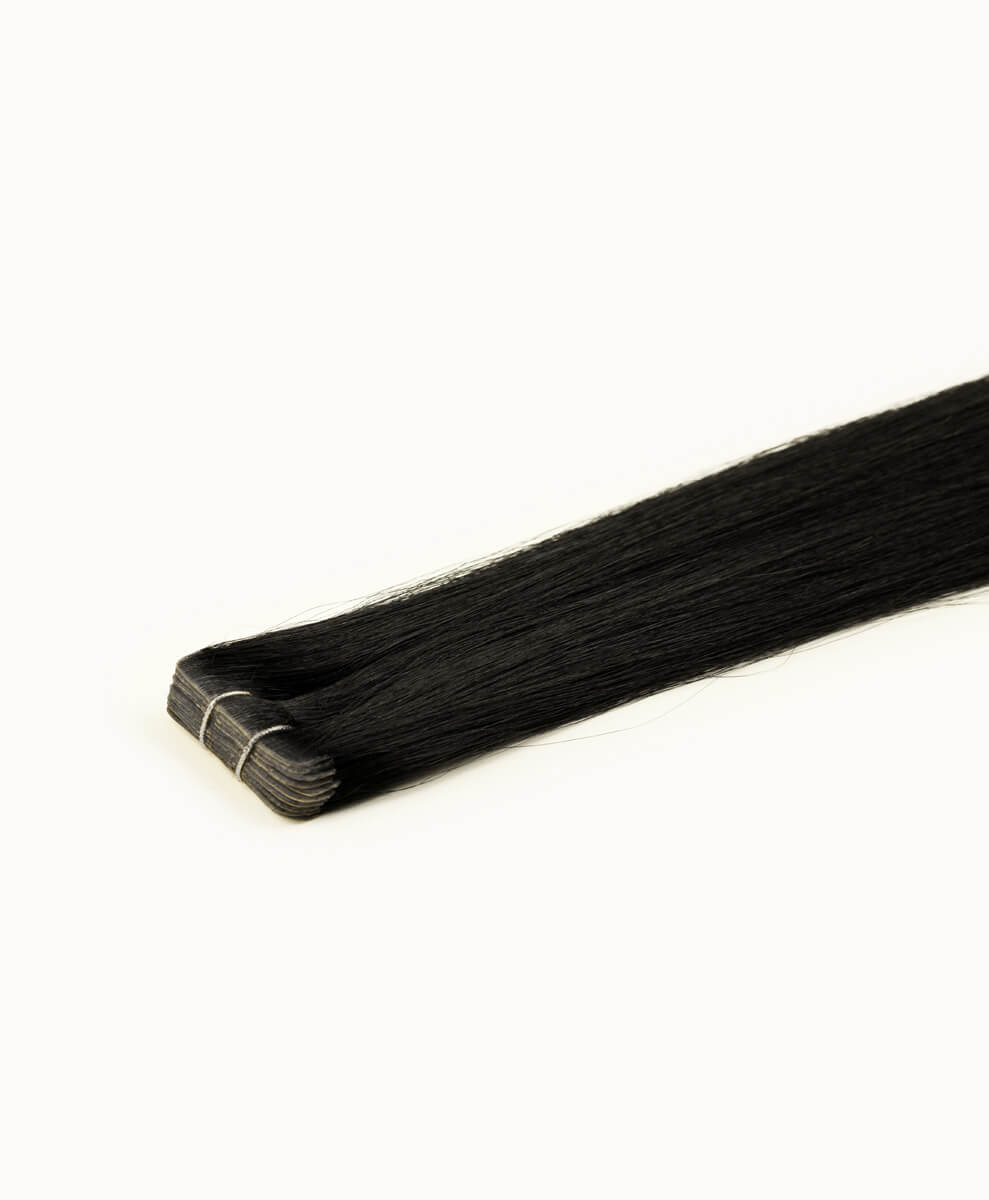 Jet Black, 18" Invisible Tape In Extensions, #N01
