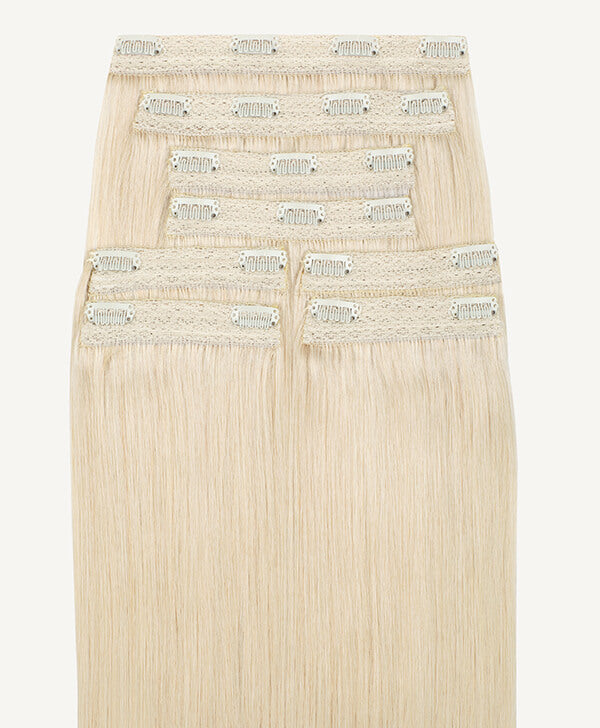 Champagne Blonde, 20" Quad Clip-In Hair Extensions, #240C, 265g