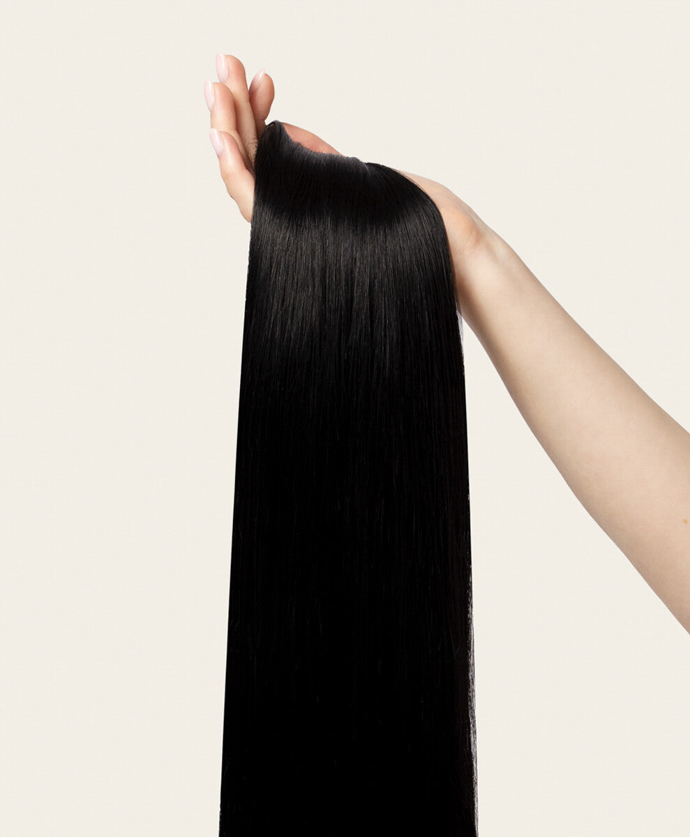 Jet Black, 20" Micro Fill-In Extensions, #1