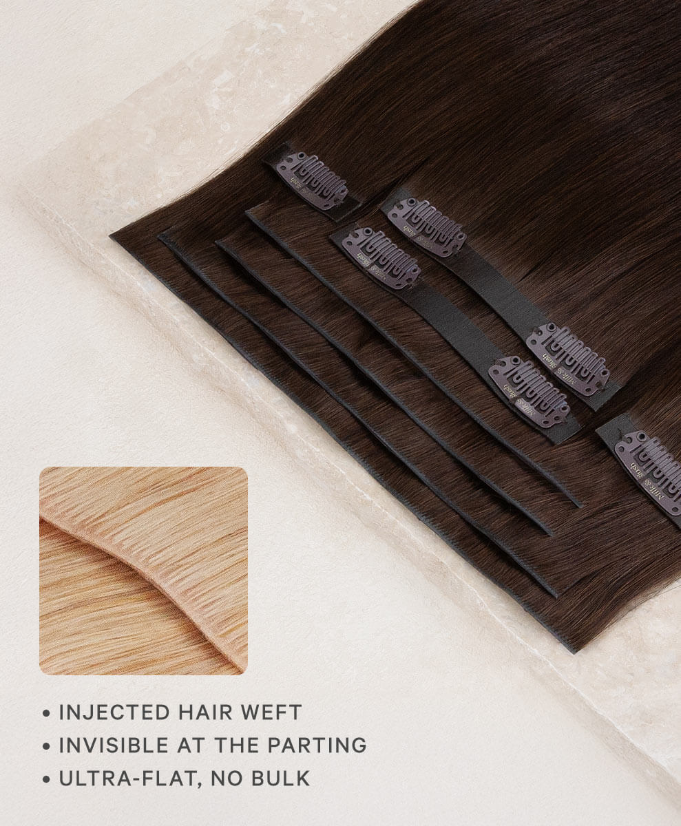 18" Invisible Clip-In Hair Extensions (185g)