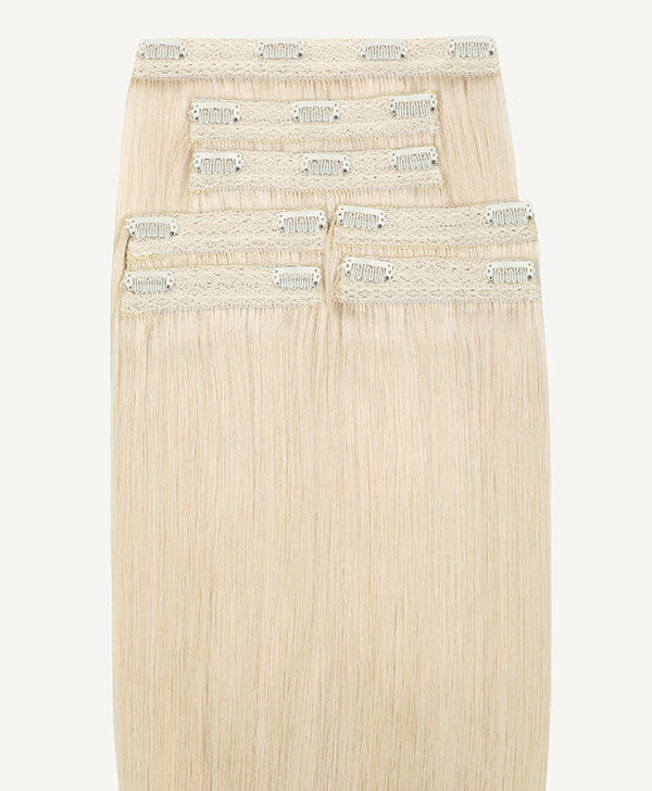 Champagne Blonde, 16" Quad Clip-In Hair Extensions, #240C, 200g