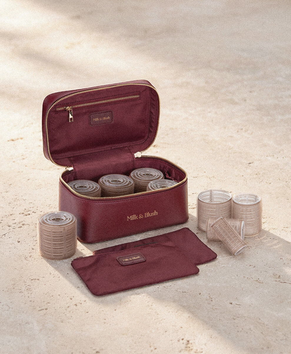 Luxury Velcro Hair Rollers and Travel Bag Set