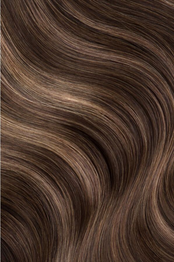 12 inch Seamless 150g Clip-in hair extensions Brown Blonde Highlighted