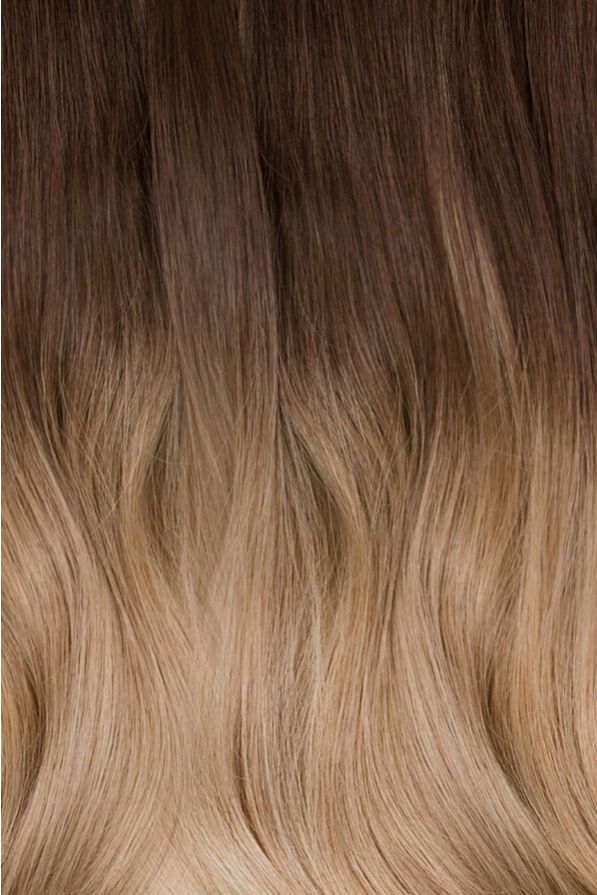 12 inch Seamless 150g Clip-in hair extensions Toffee Ombre