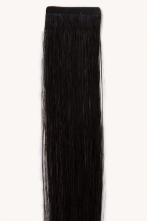 Natural Black, 20" Seamless Hybrid Tape-in Hair Extensions, 1B