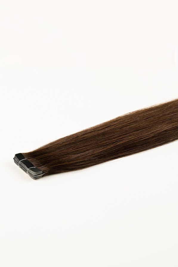 Dark Brown, 16" Slim Tape-In Hair Extensions, #N02