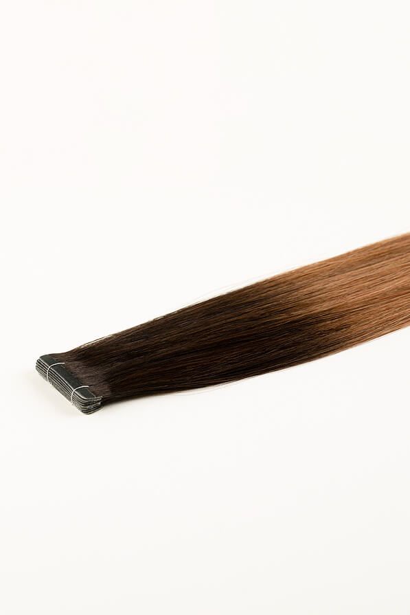 Ombre Brown, 16" Ultra Slim Tape-In Hair Extensions, #R34