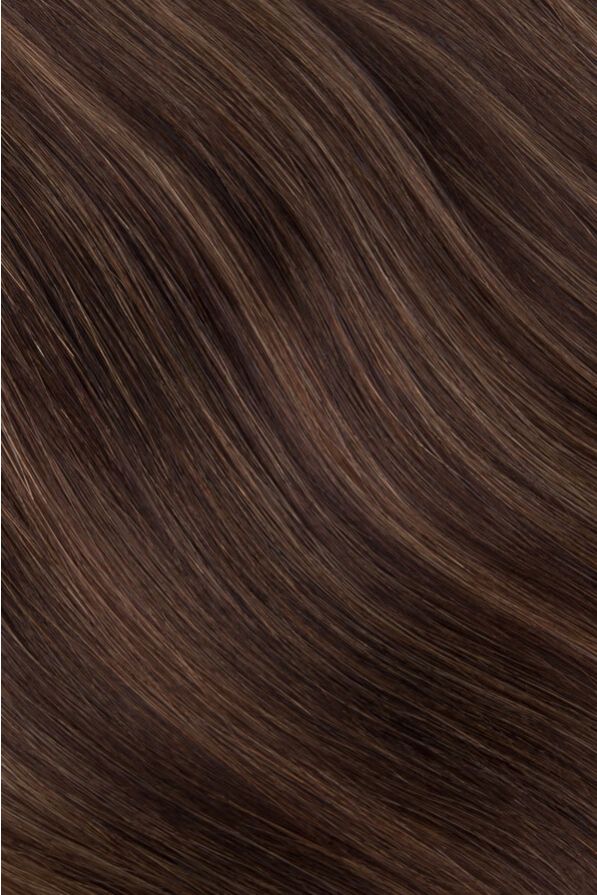 20 inch Classic 220g Clip-in hair extensions Subtle Brunette Highlighted
