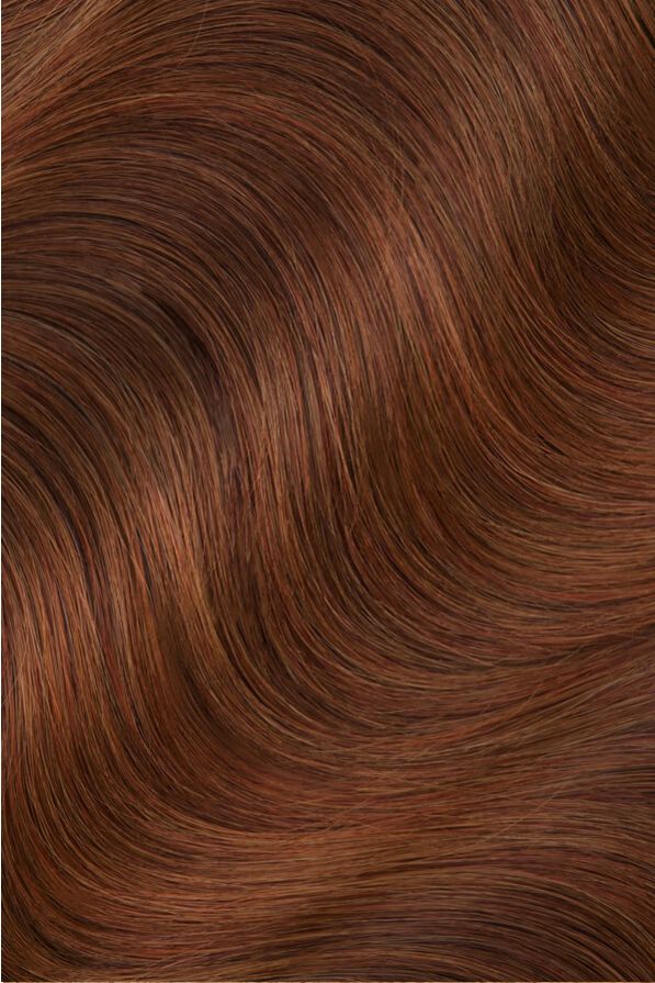 24 inch Seamless 180g Clip-in hair extensions Rich Auburn