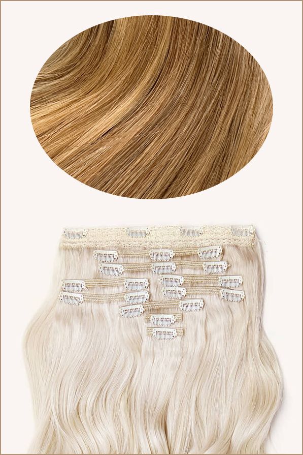 Toasted Blonde Highlighted, 20" Classic Clip-In Hair Extensions, 220g