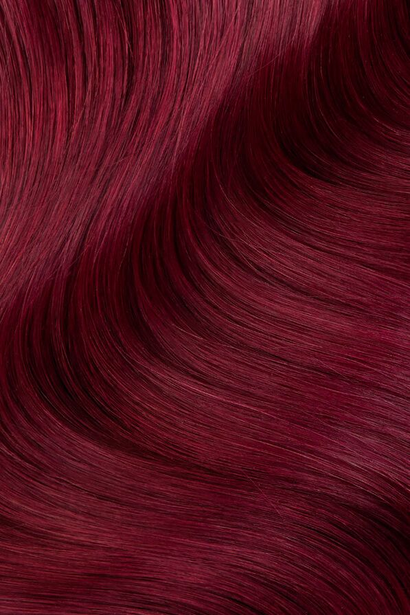 Cherry Red, 18" Ultra Seam Clip-In Hair Extensions, #530 | 185g