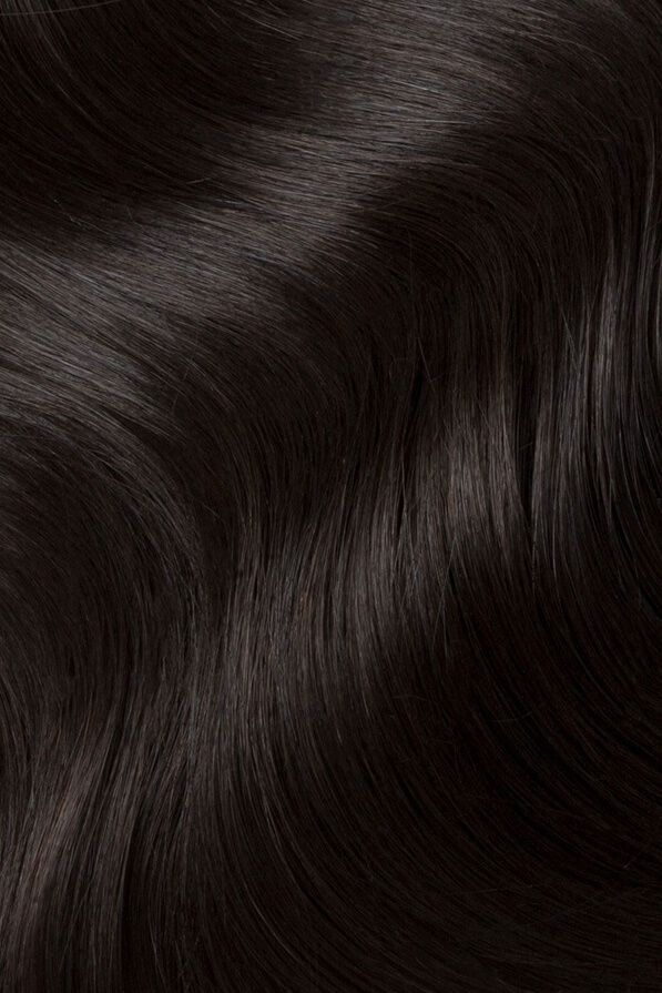Natural Black, 18" Ultra Seam Clip-In Hair Extensions, 1B | 185g