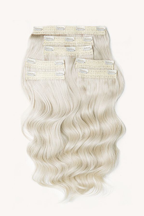 Platinum Blonde, 16" Quad Clip-In Hair Extensions