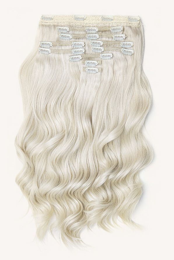 Platinum Blonde, 20" Classic Clip-In Hair Extensions 220g