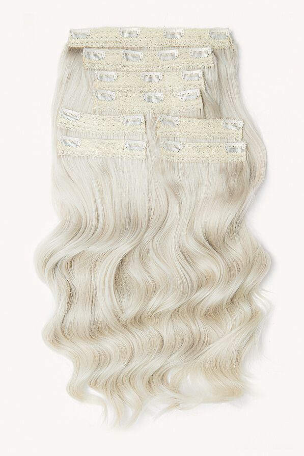 Platinum Blonde, 20" Quad Clip-In Hair Extensions