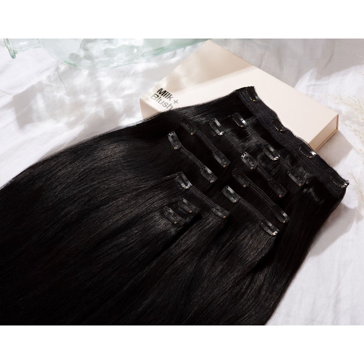 Synthetic Long Straight Black Weave Hair Extensions 6 Bundles with Closure  Women | eBay